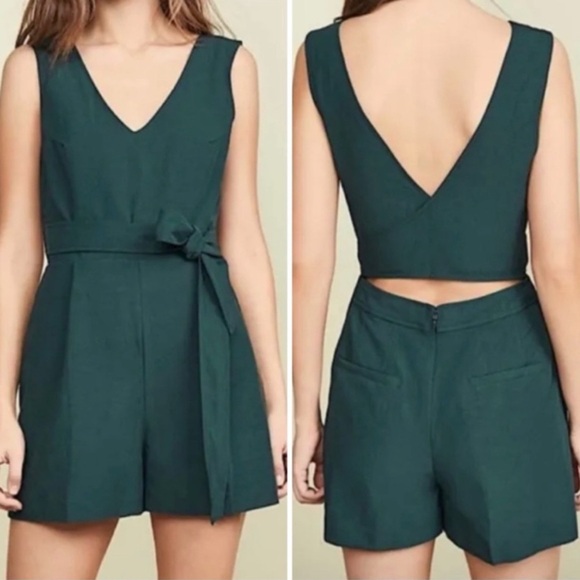 Club Monaco Green Sleeveless Romper size 2 - Picture 1 of 5
